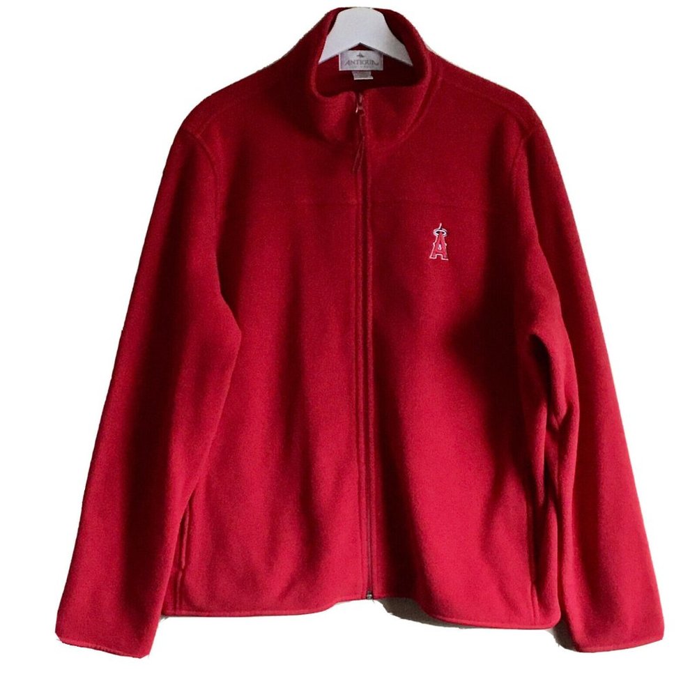 ANTIGUA Los Angeles Angels Fleece Zipper Front Stitched Logo‎ Sweater Women’s XL